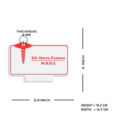 Doctor Name Plate With Customized Name